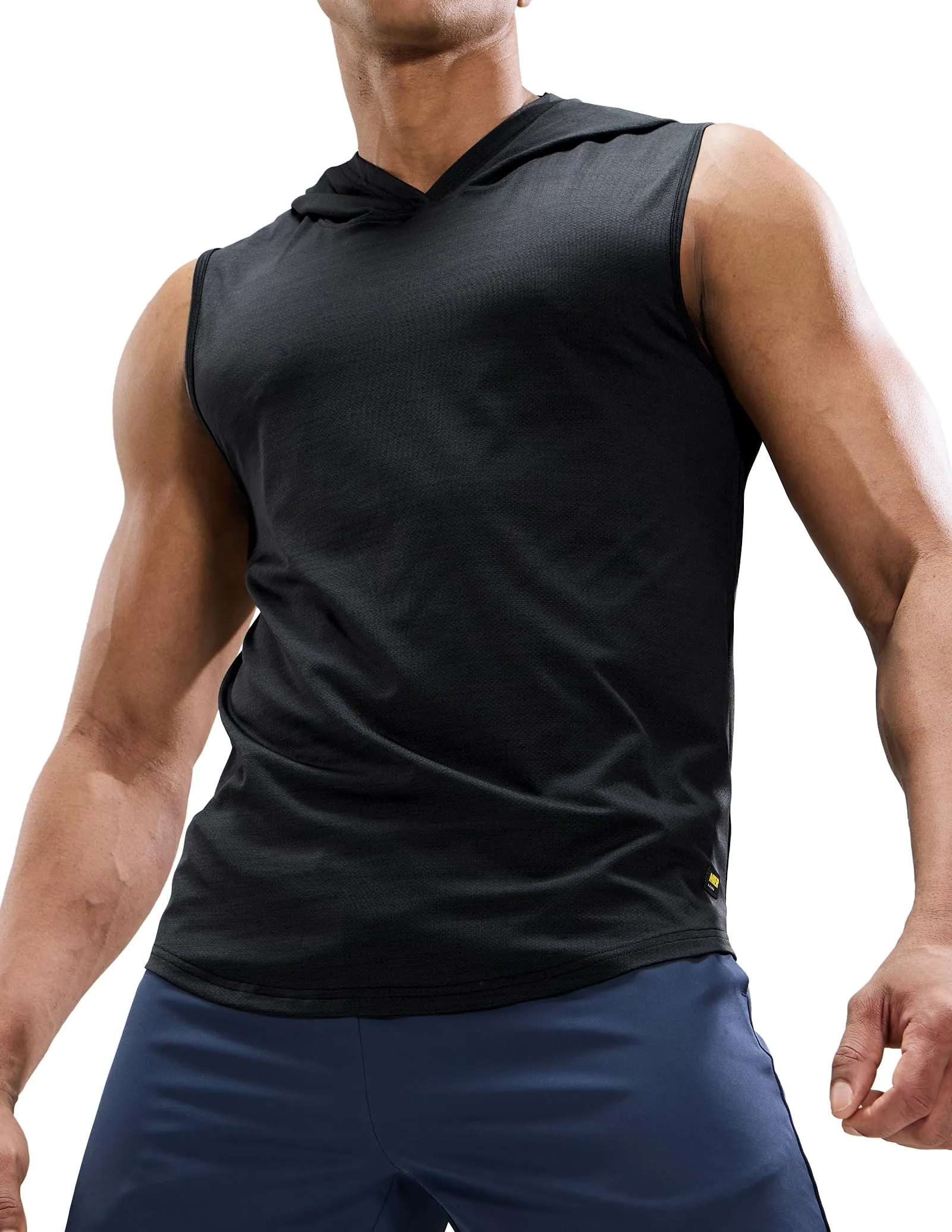 Men's Sleeveless Tank Top with Hood Quick Dry Shirts