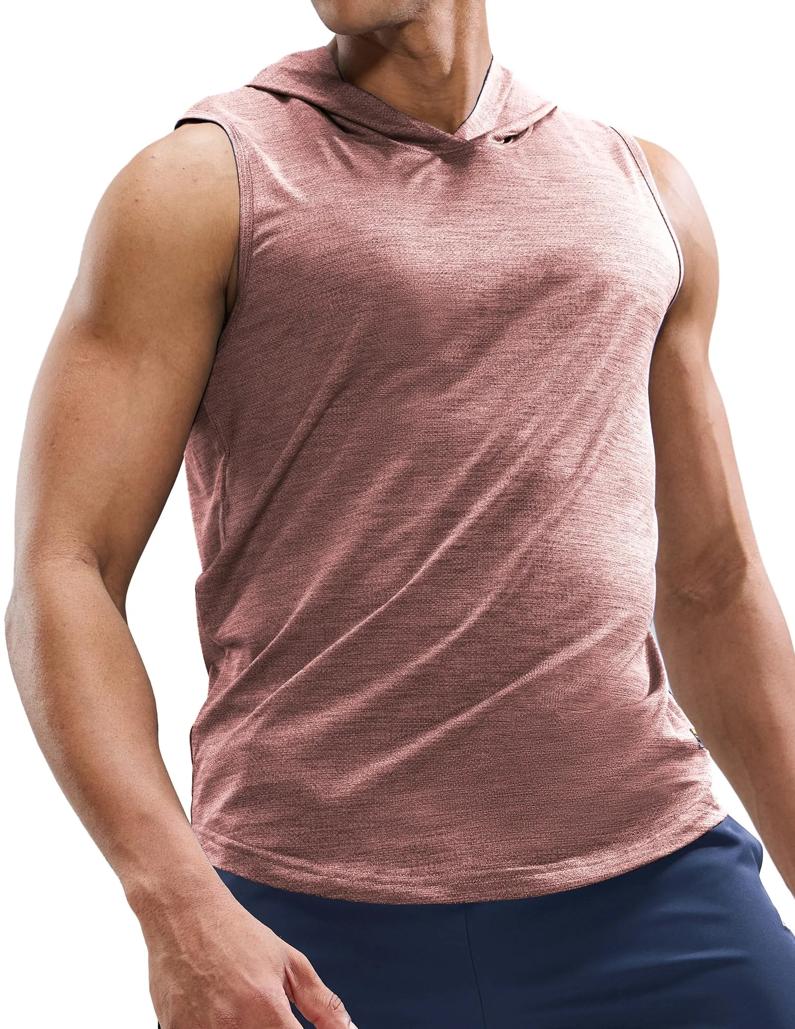 Men's Sleeveless Tank Top with Hood Quick Dry Shirts