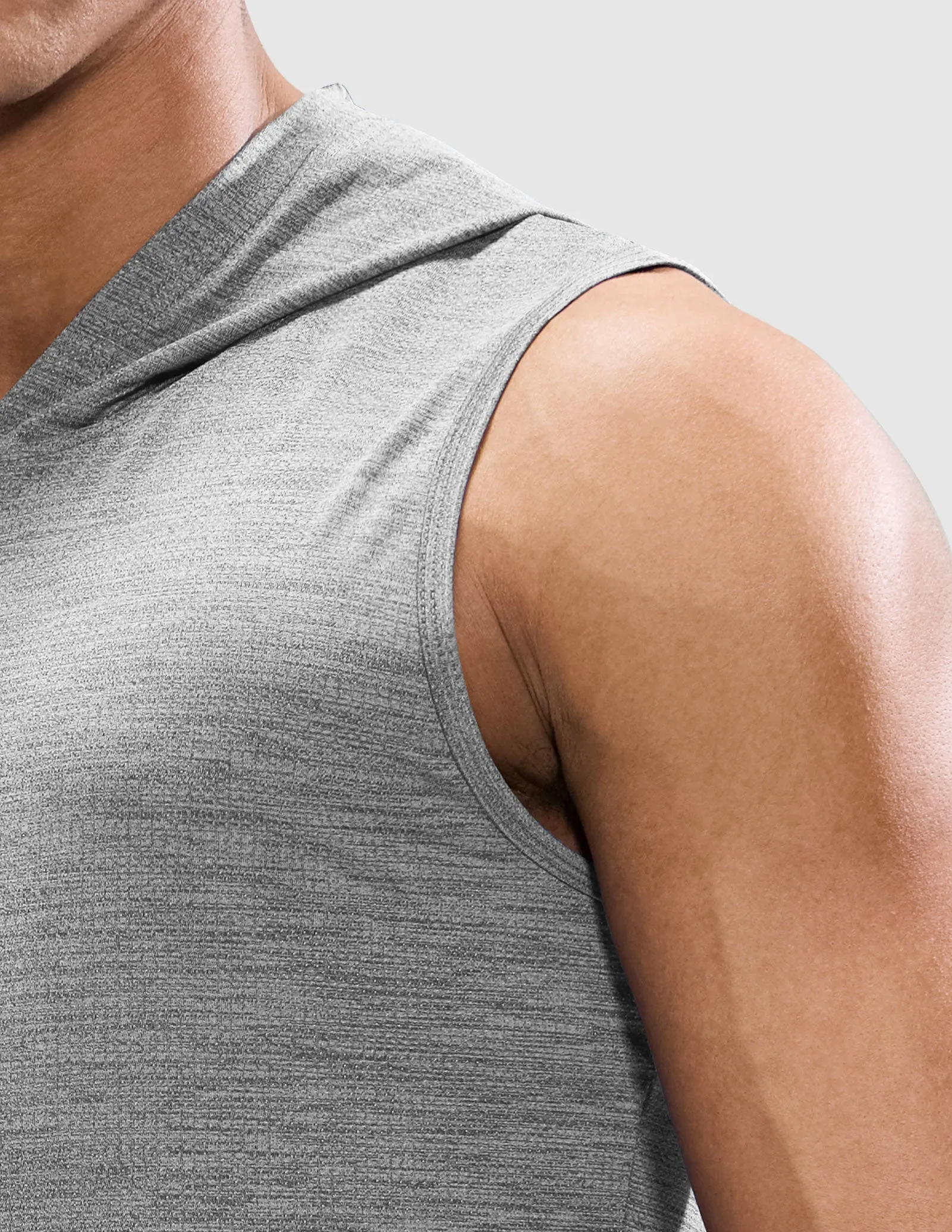 Men's Sleeveless Tank Top with Hood Quick Dry Shirts