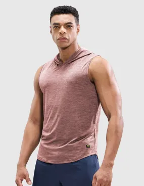 Men's Sleeveless Tank Top with Hood Quick Dry Shirts