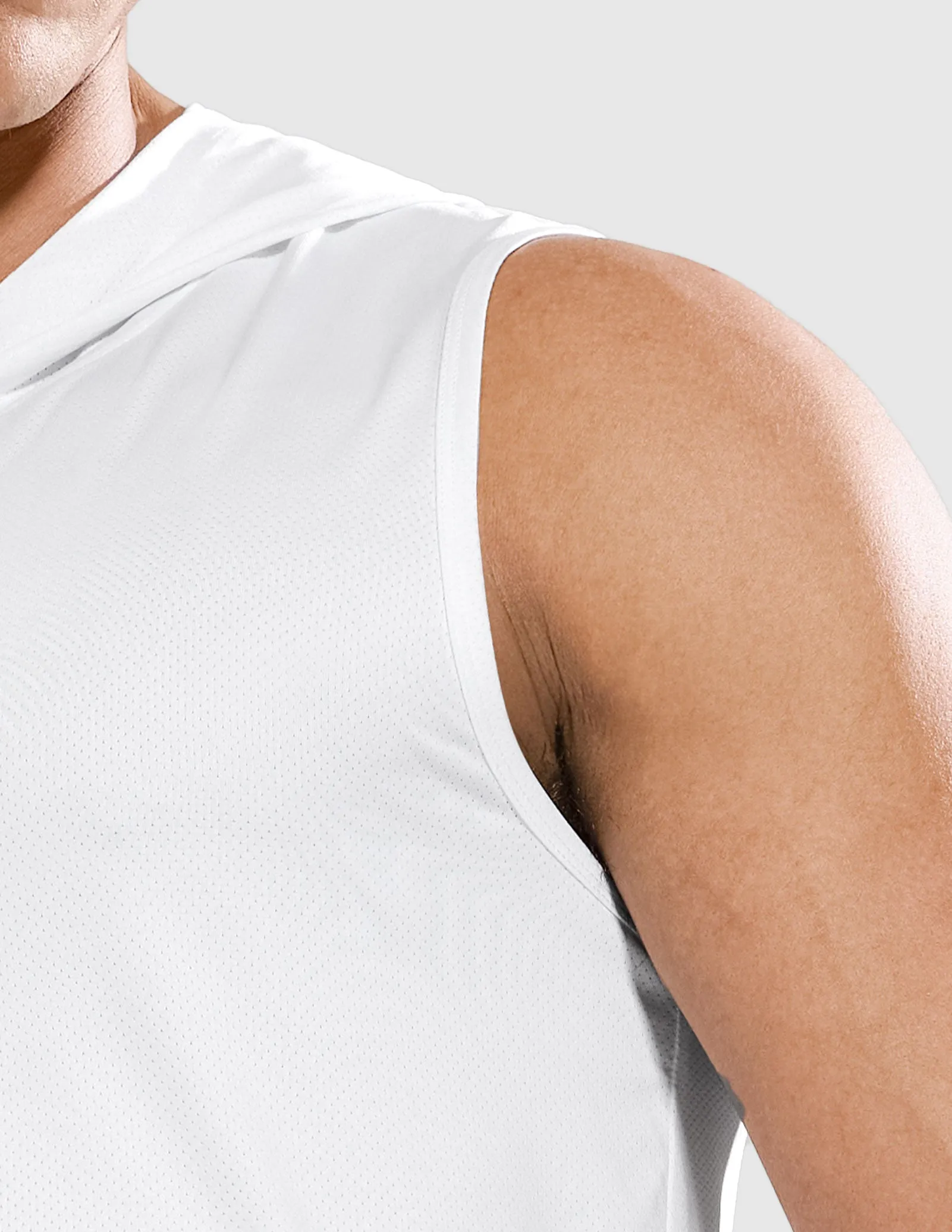 Men's Sleeveless Tank Top with Hood Quick Dry Shirts