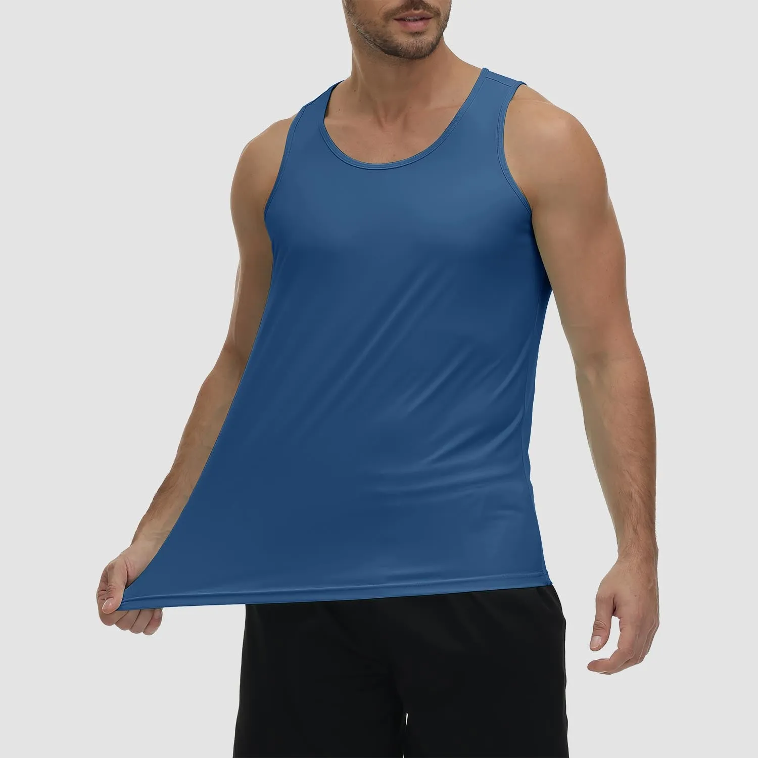 Men's Tank Top UPF 80  Sun Protection Quick Dry Stretchy Athletic Sleeveless Uv Golf Shirts for Workout Training