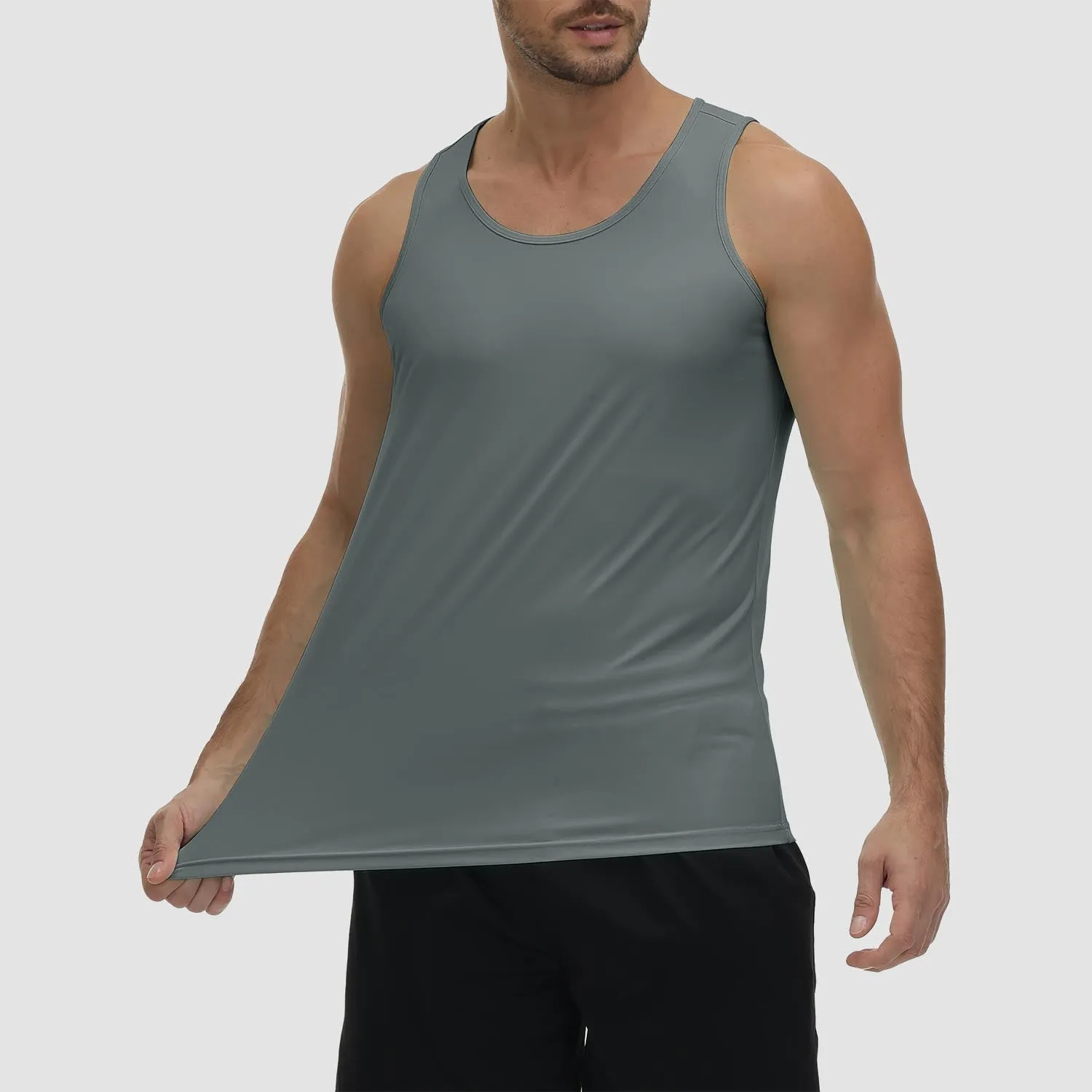Men's Tank Top UPF 80  Sun Protection Quick Dry Stretchy Athletic Sleeveless Uv Golf Shirts for Workout Training
