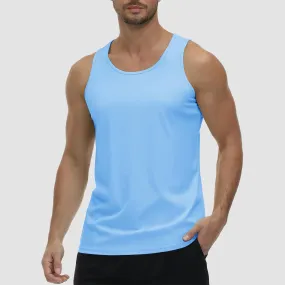 Men's Tank Top UPF 80  Sun Protection Quick Dry Stretchy Athletic Sleeveless Uv Golf Shirts for Workout Training