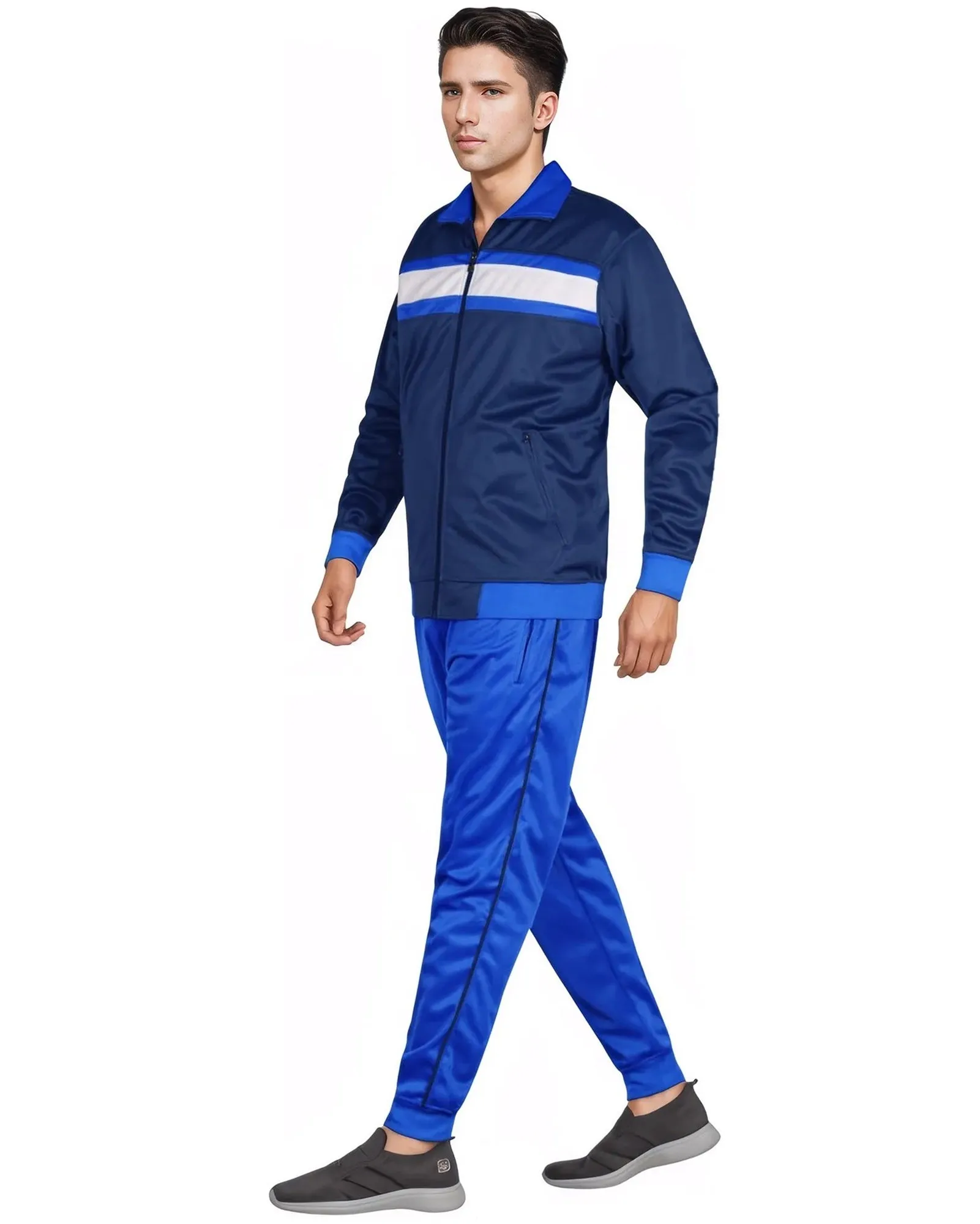 Men's Tracksuit contrast Color 2-piece Set