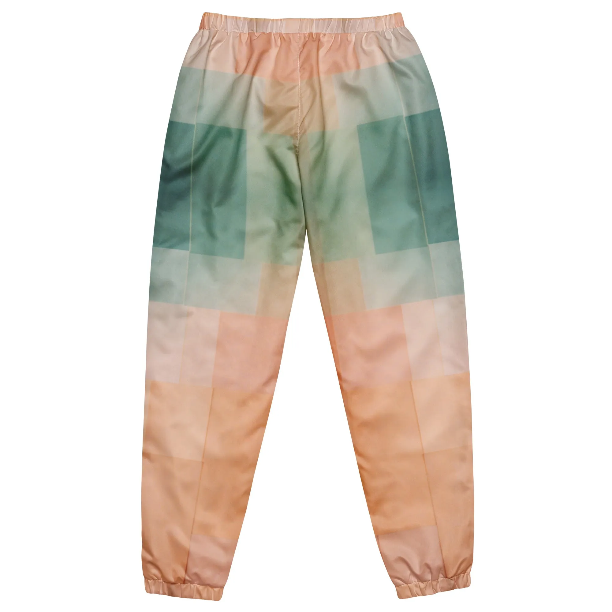 Modern Abstract Streetwear: Green lounge pants for men and women