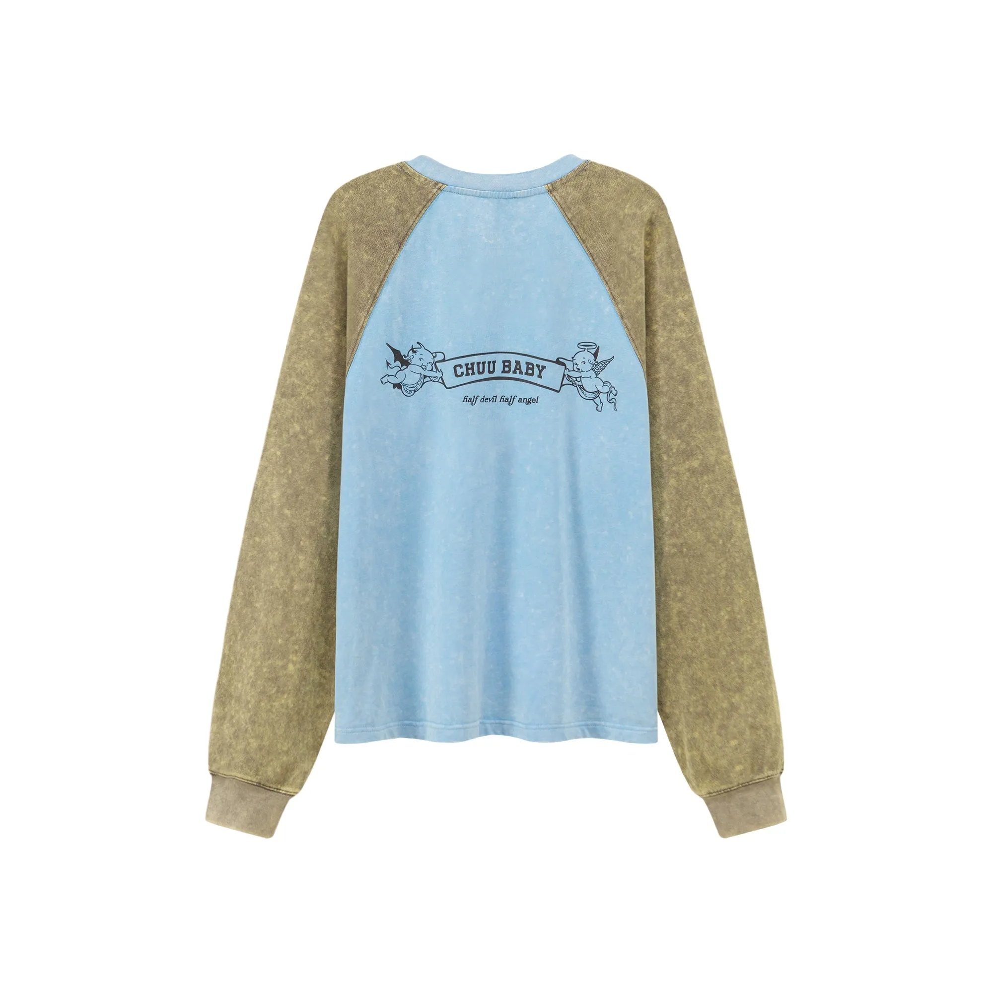 My Secret Color Matching Raglan Loose Fit T-Shirt