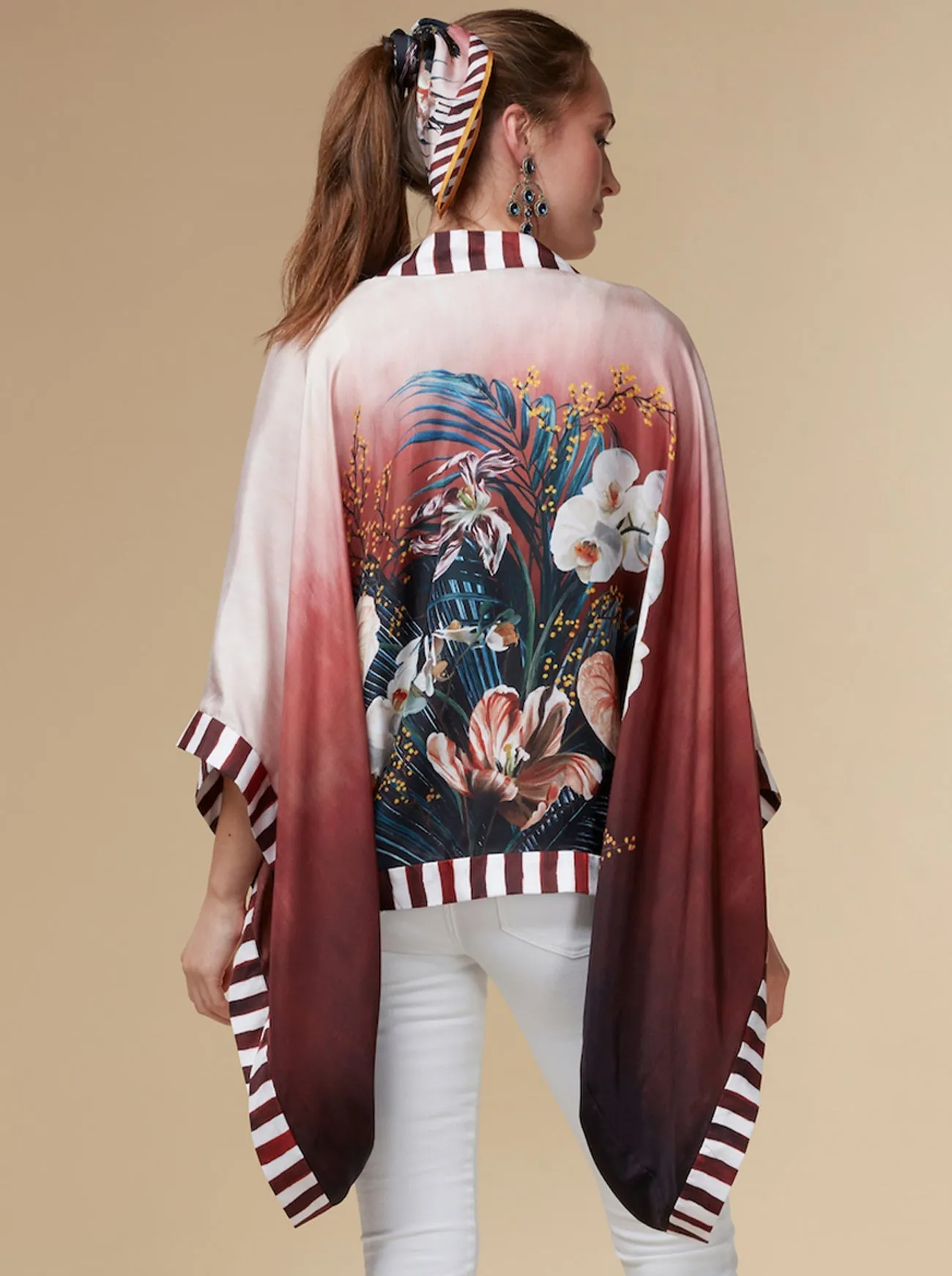Olivia Silk Kimono Top