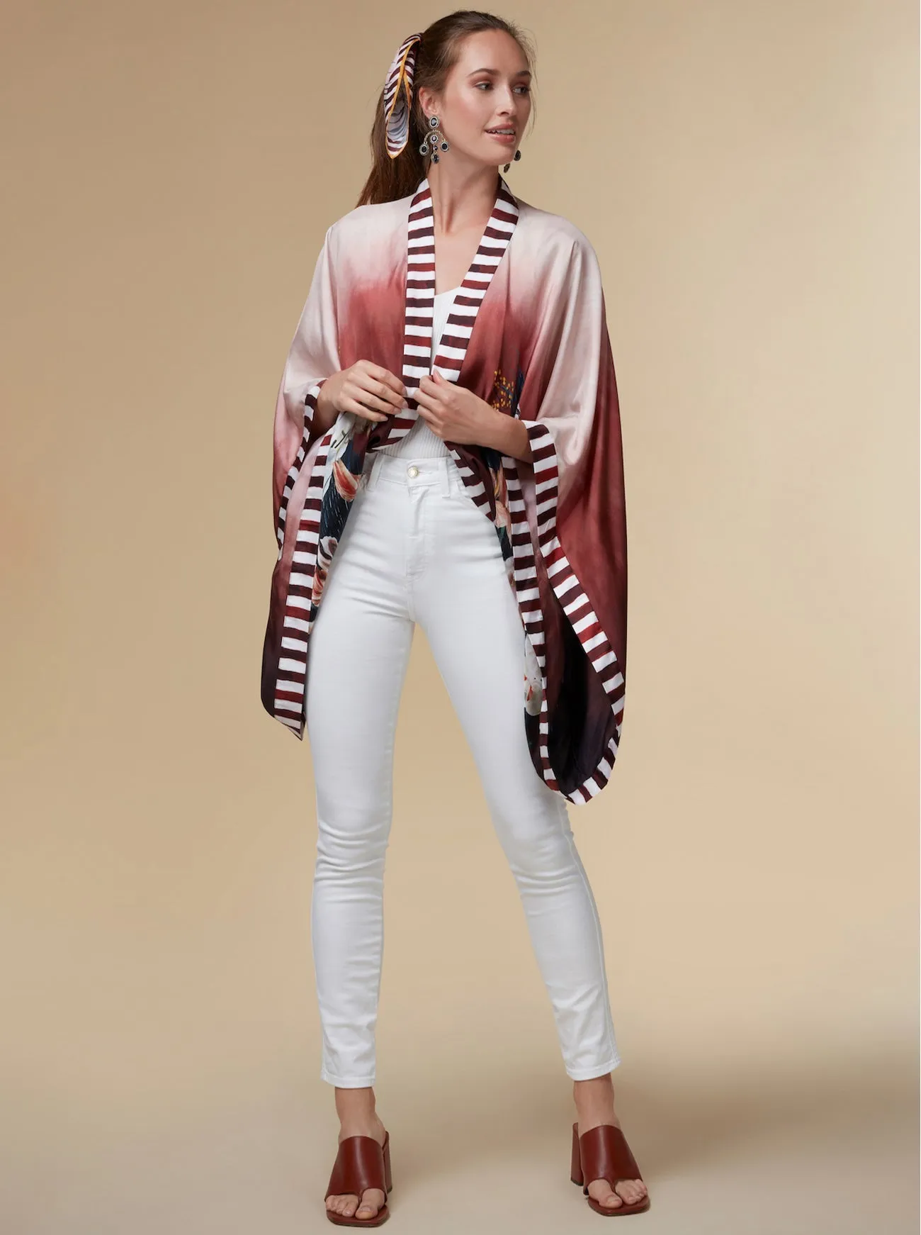 Olivia Silk Kimono Top