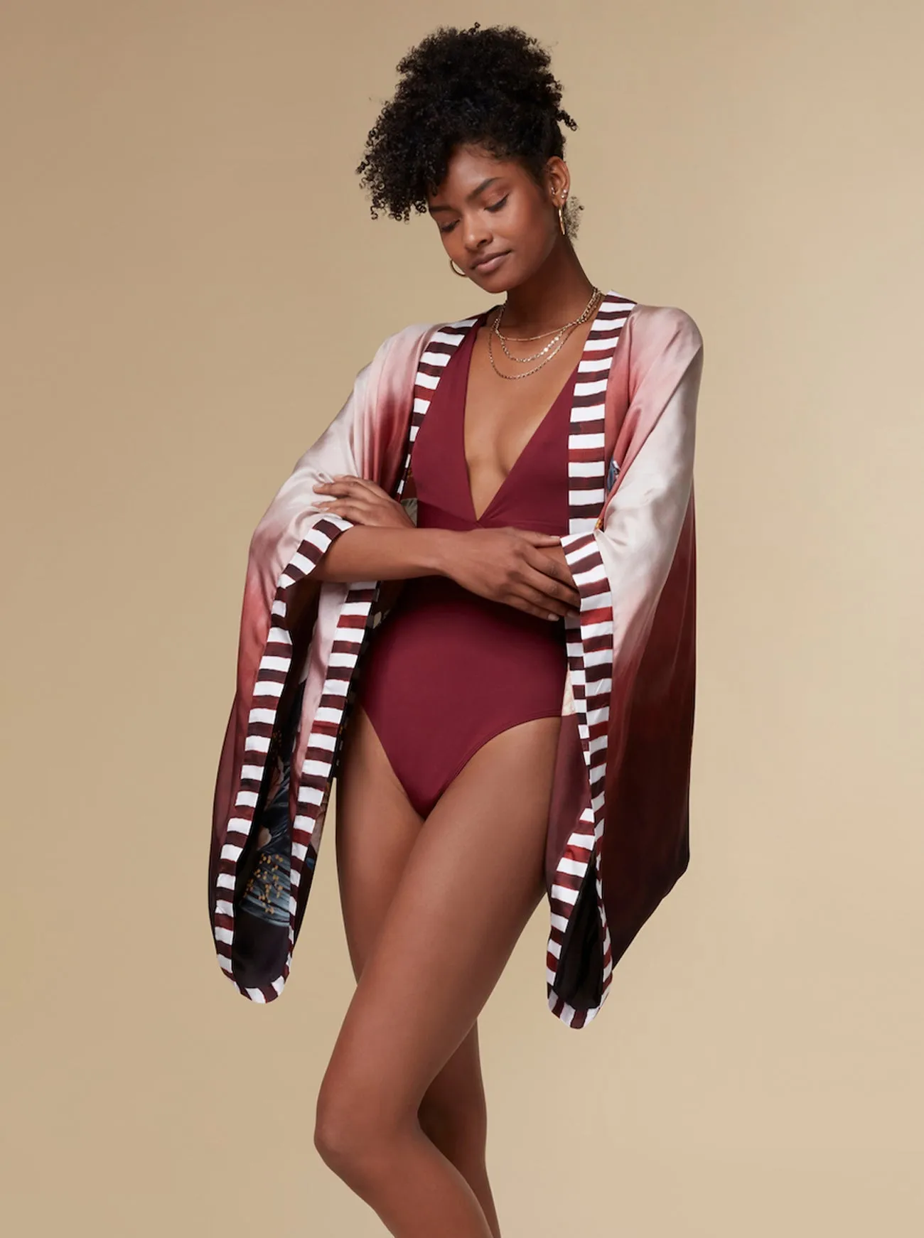 Olivia Silk Kimono Top