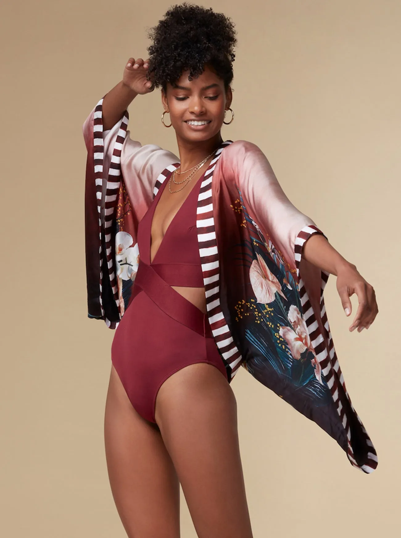 Olivia Silk Kimono Top