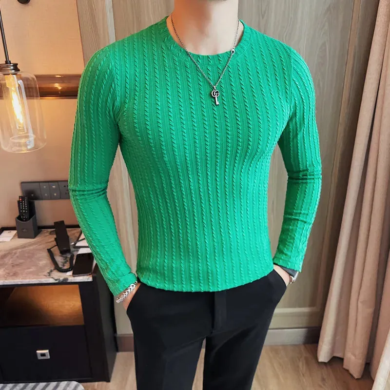 Plus Size Long Sleeve T Shirts - Round Collar Tee Shirt