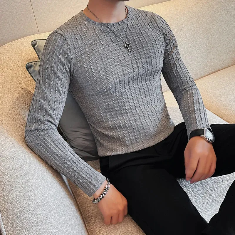 Plus Size Long Sleeve T Shirts - Round Collar Tee Shirt
