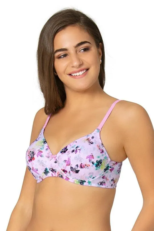 Printed Wirefree Moulded Push up Bra