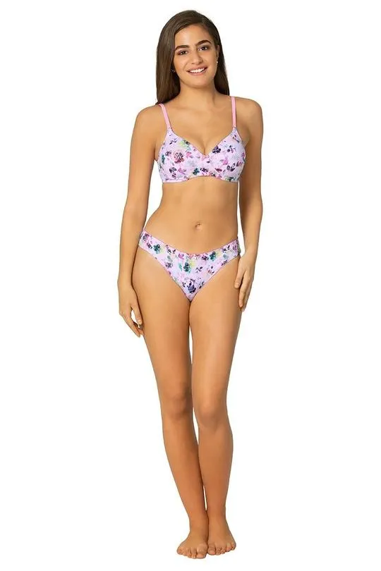 Printed Wirefree Moulded Push up Bra