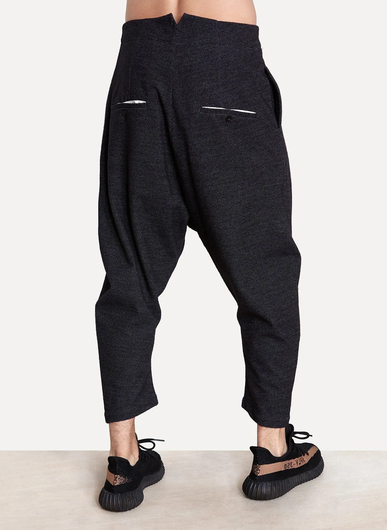 Pulled Front Pants Anthracite