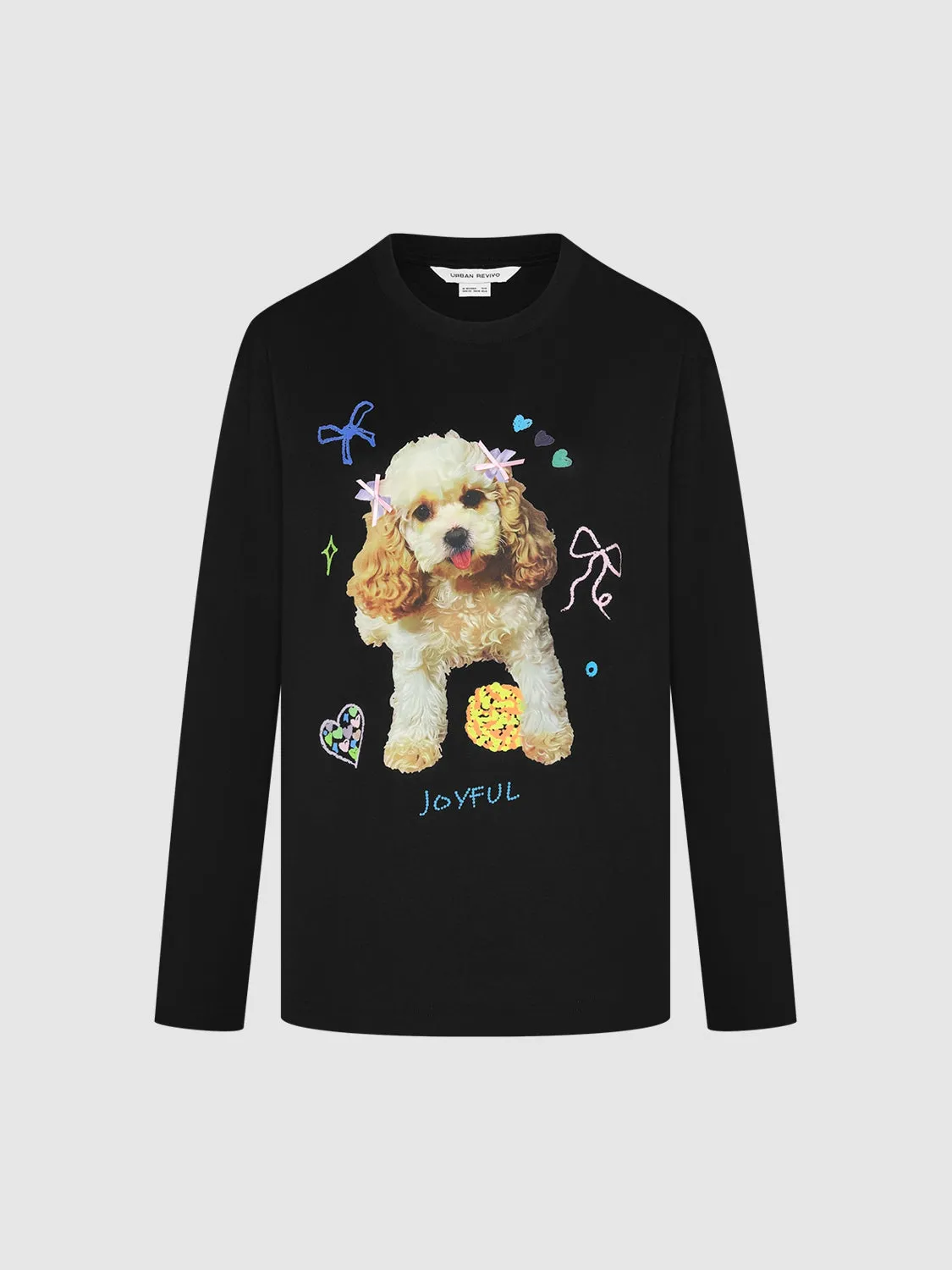 Puppy Printed Loose T-Shirts