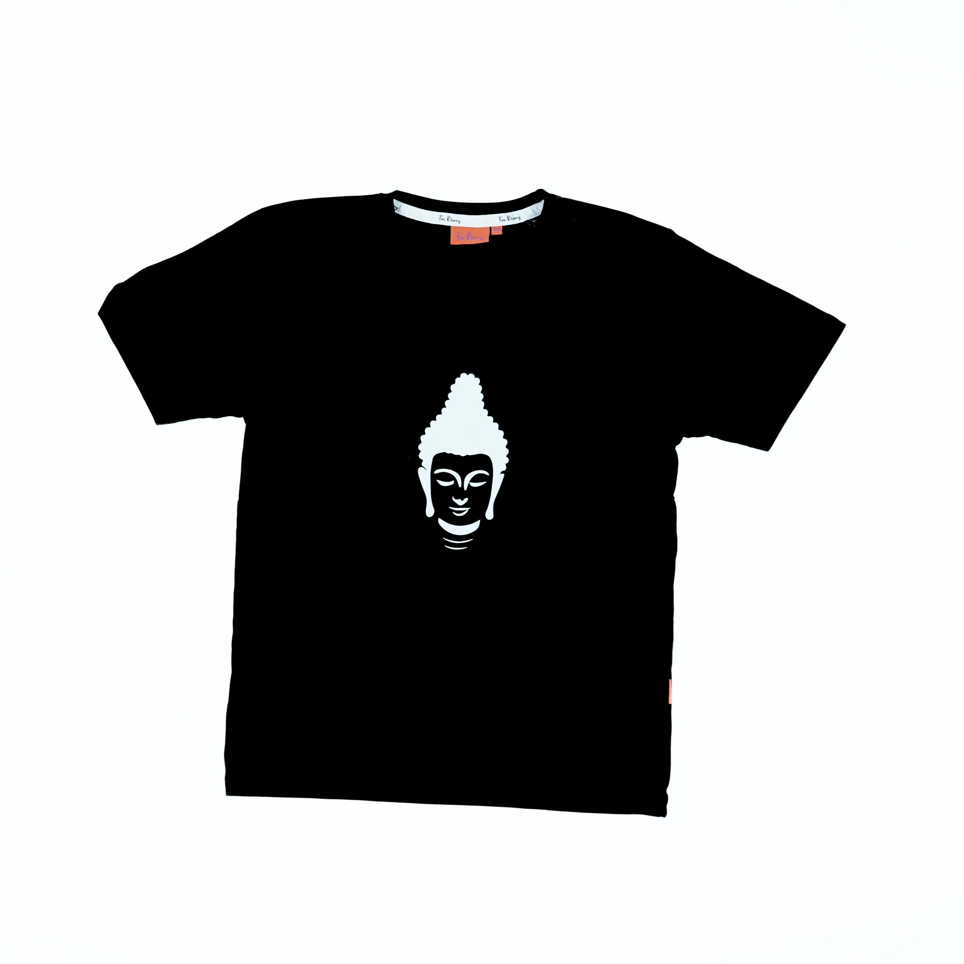 PVI Spiritual T Shirt - Black - White Buddha (Kids)