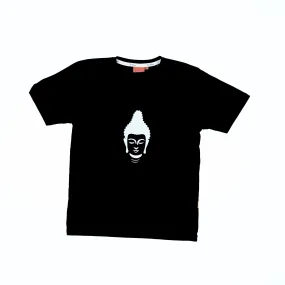 PVI Spiritual T Shirt - Black - White Buddha (Kids)