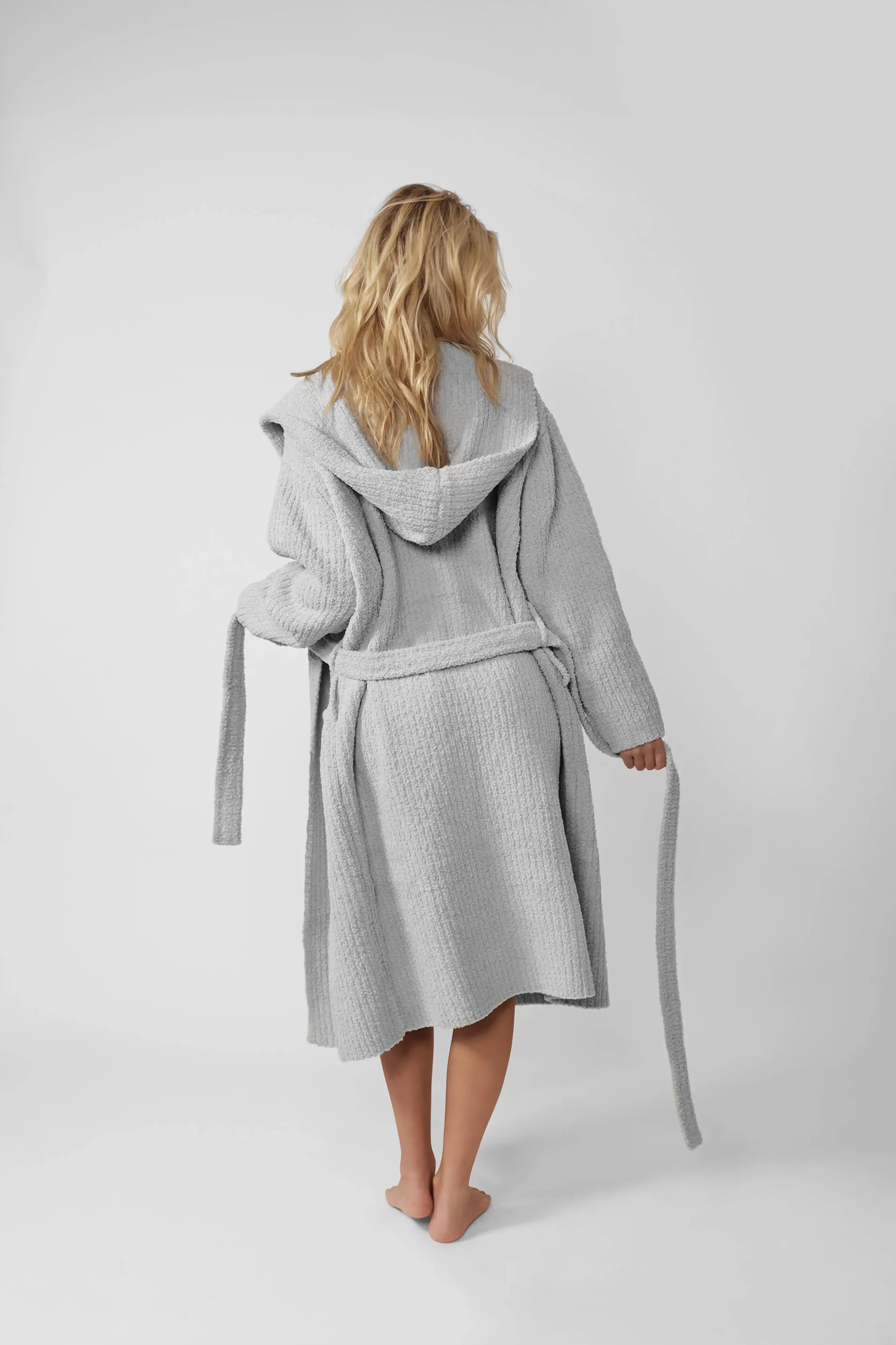 Ribbed Hooded Robe