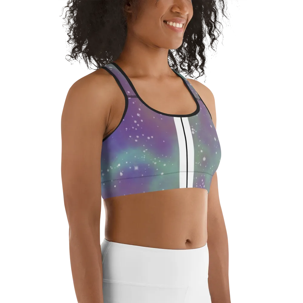 ROYAL ICONIC | Acid Wash Bleach Dye Galaxy Tie Dye Sports Bra Malibu Side Stripe Ascend Ether 2 Wash