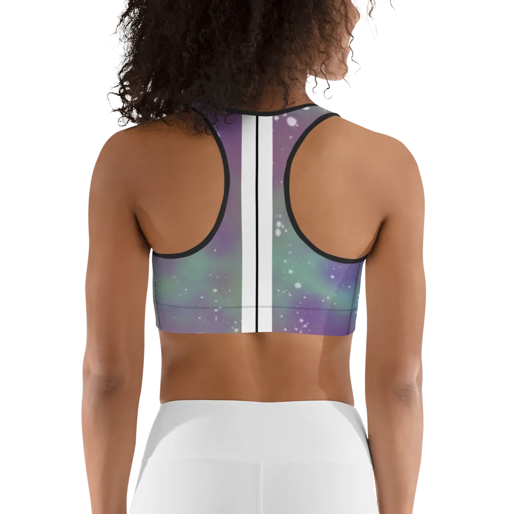 ROYAL ICONIC | Acid Wash Bleach Dye Galaxy Tie Dye Sports Bra Malibu Side Stripe Ascend Ether 2 Wash