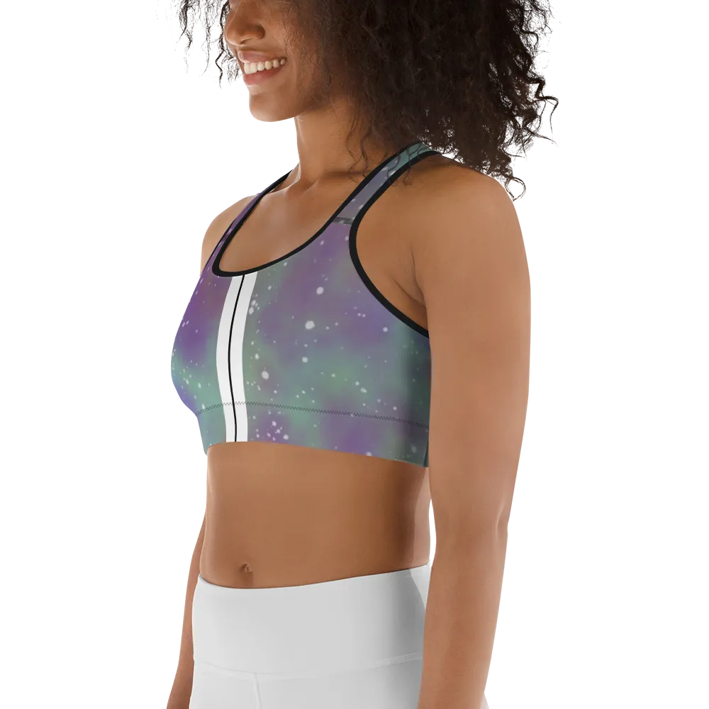 ROYAL ICONIC | Acid Wash Bleach Dye Galaxy Tie Dye Sports Bra Malibu Side Stripe Ascend Ether 2 Wash