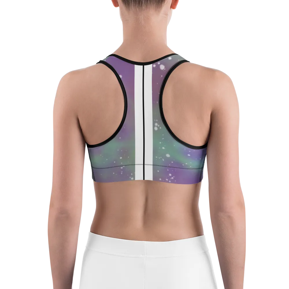 ROYAL ICONIC | Acid Wash Bleach Dye Galaxy Tie Dye Sports Bra Malibu Side Stripe Ascend Ether 2 Wash