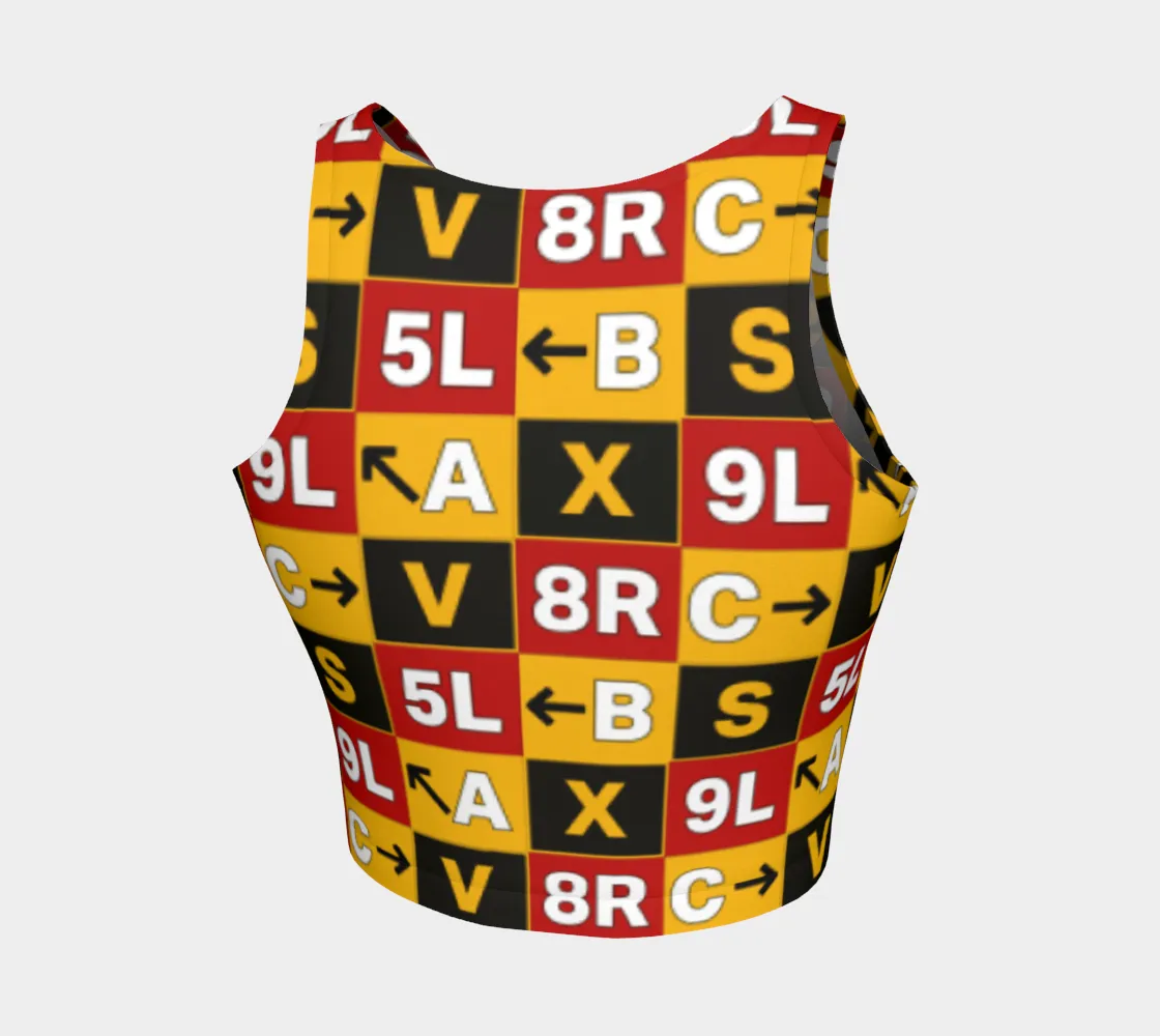 Runway Signs Athletic Crop Top