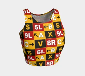 Runway Signs Athletic Crop Top
