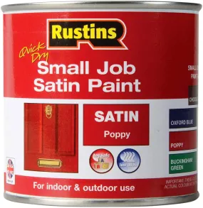 Rustins Quick Dry Small Job Satin Poppy Paint 250ml