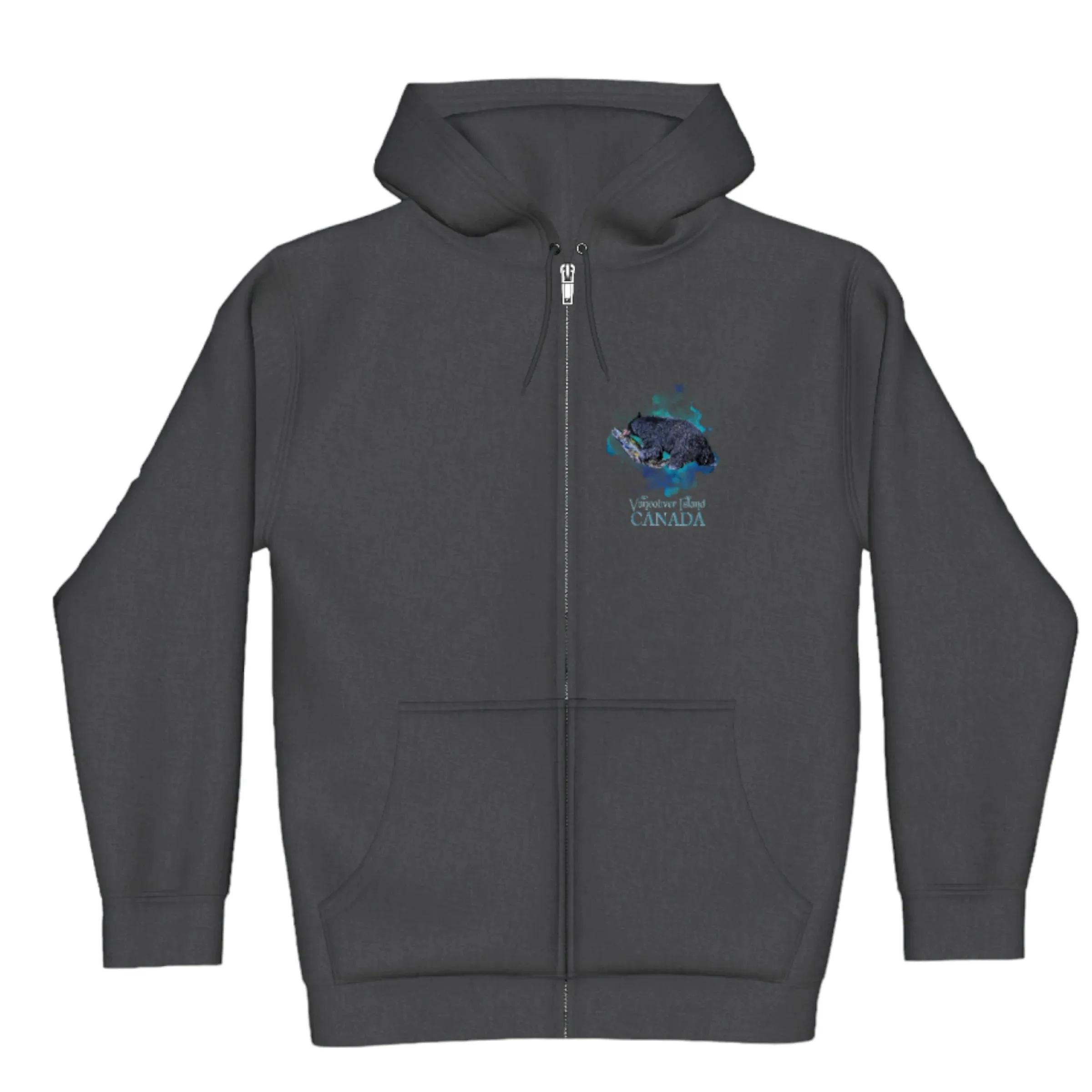 Salmon Bear Vancouver Island Canada Premium Zipper Hoodie