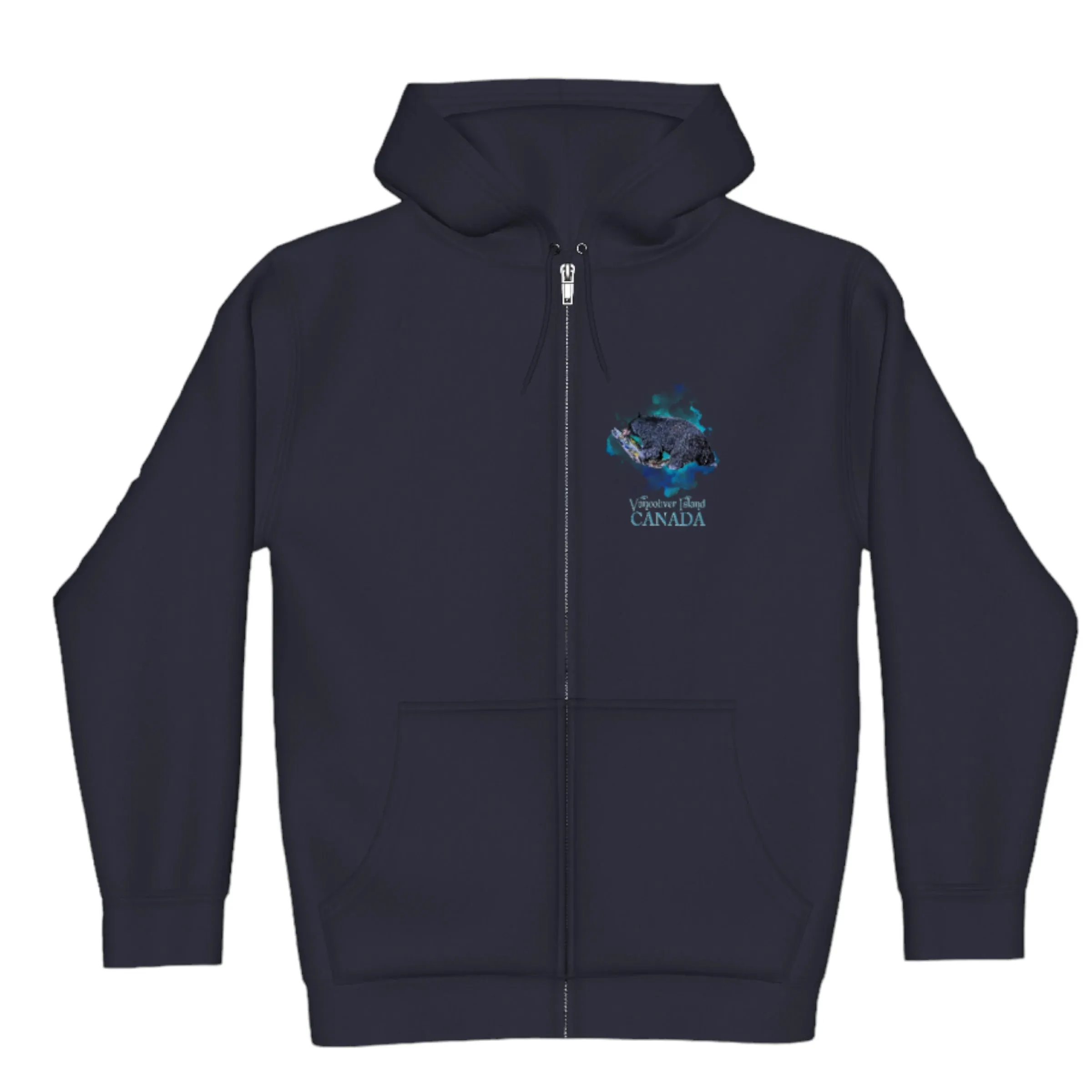 Salmon Bear Vancouver Island Canada Premium Zipper Hoodie