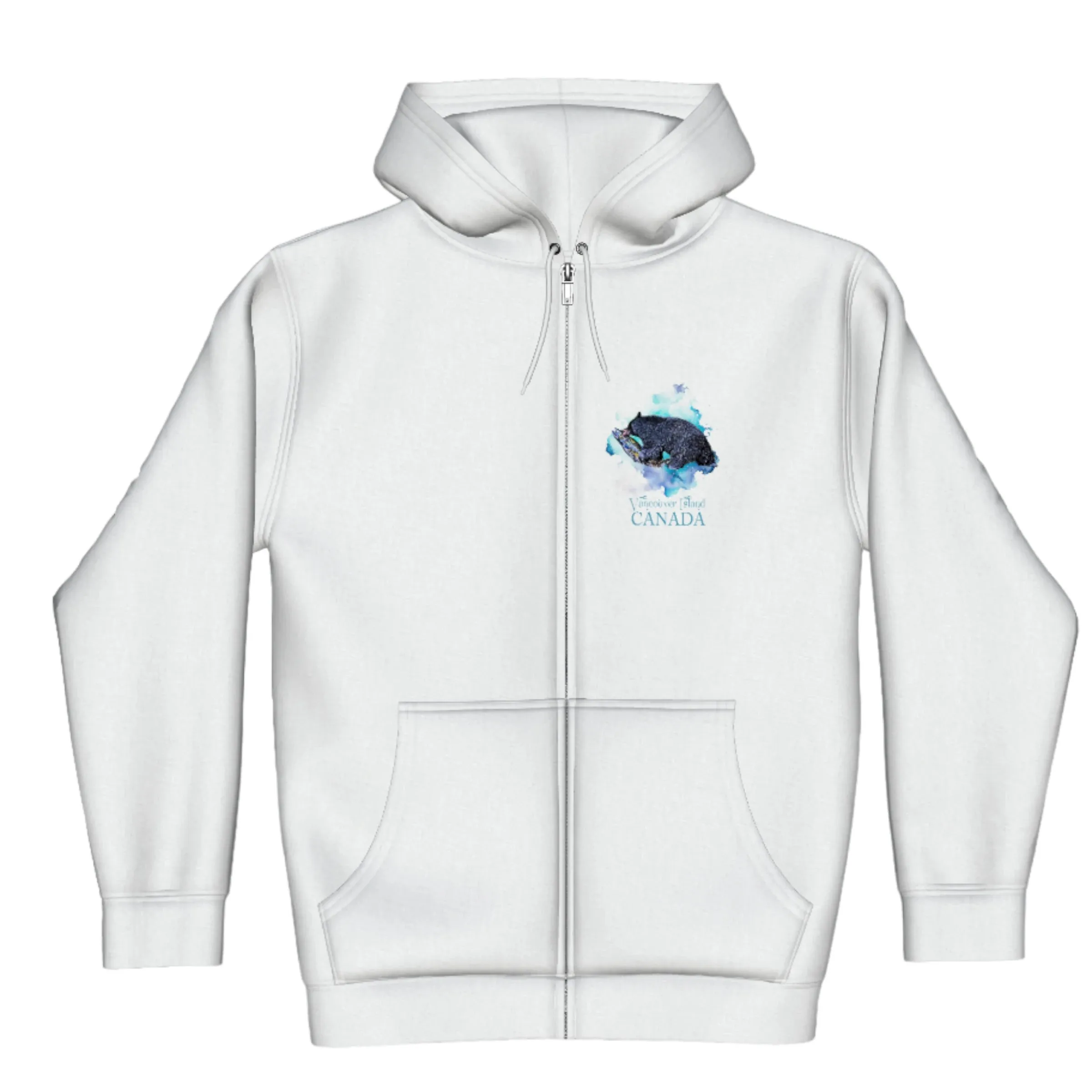 Salmon Bear Vancouver Island Canada Premium Zipper Hoodie