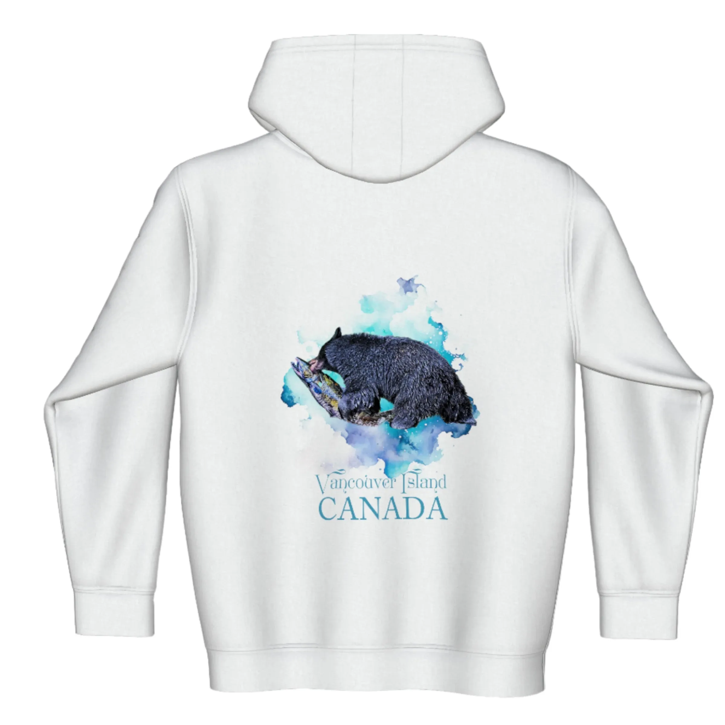 Salmon Bear Vancouver Island Canada Premium Zipper Hoodie