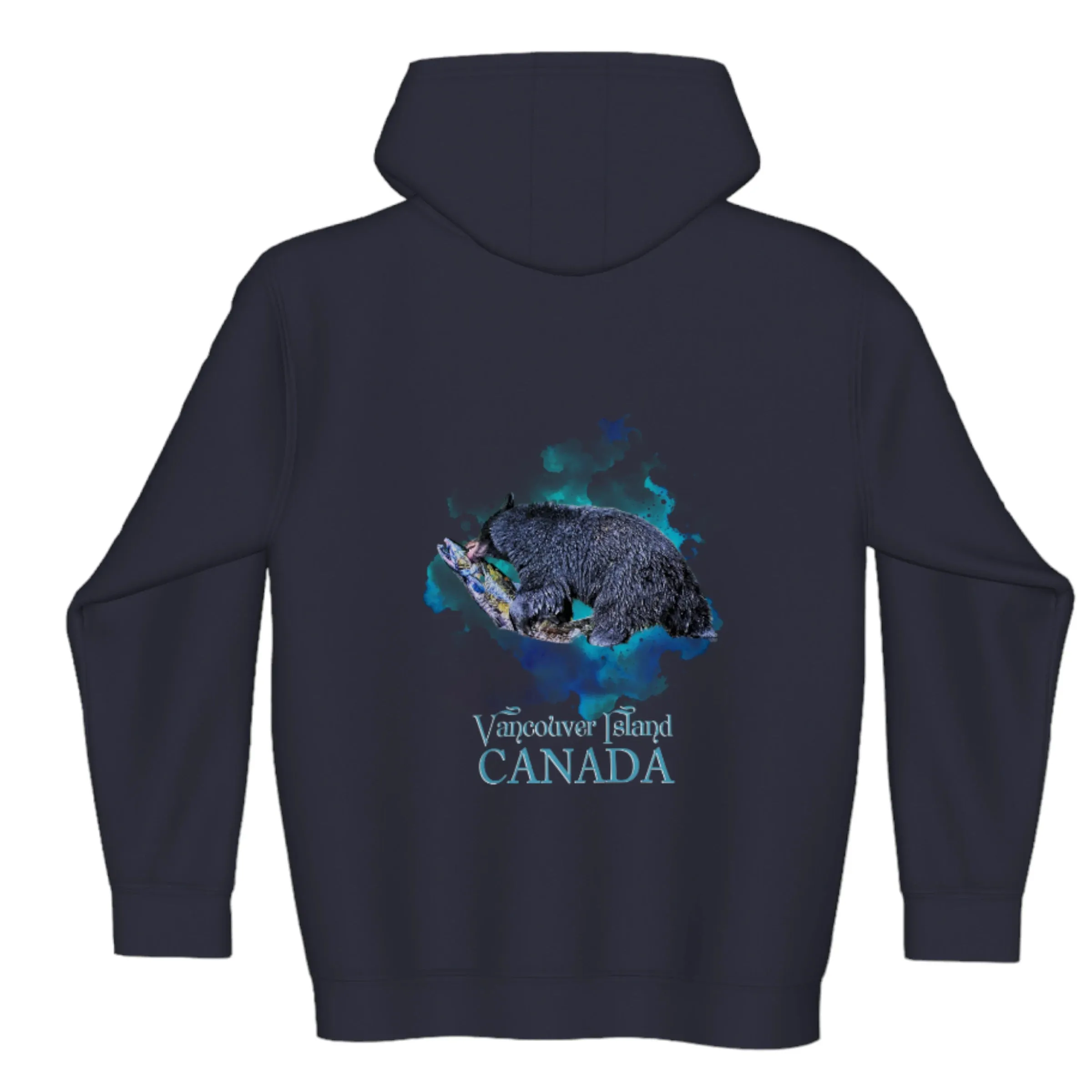 Salmon Bear Vancouver Island Canada Premium Zipper Hoodie