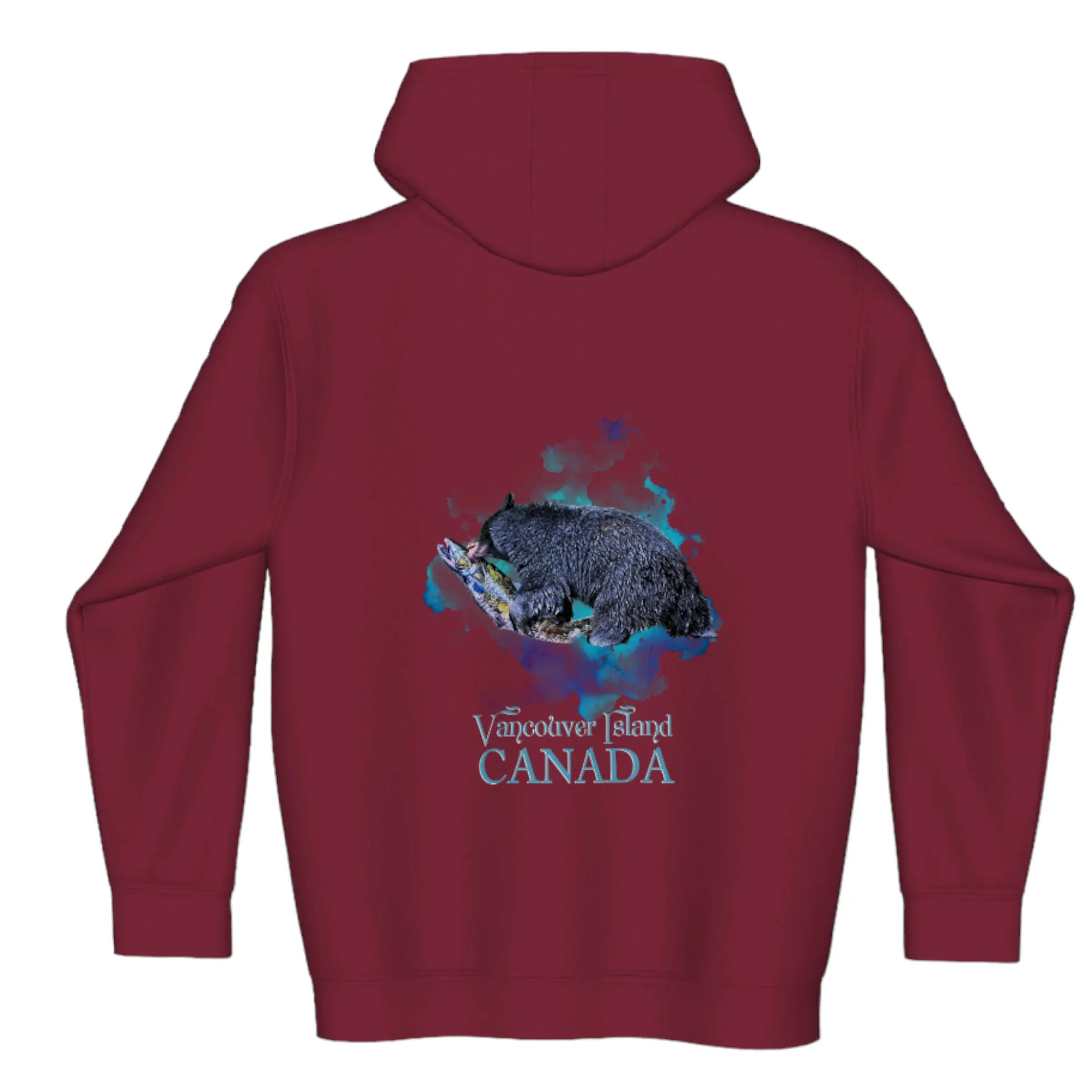 Salmon Bear Vancouver Island Canada Premium Zipper Hoodie