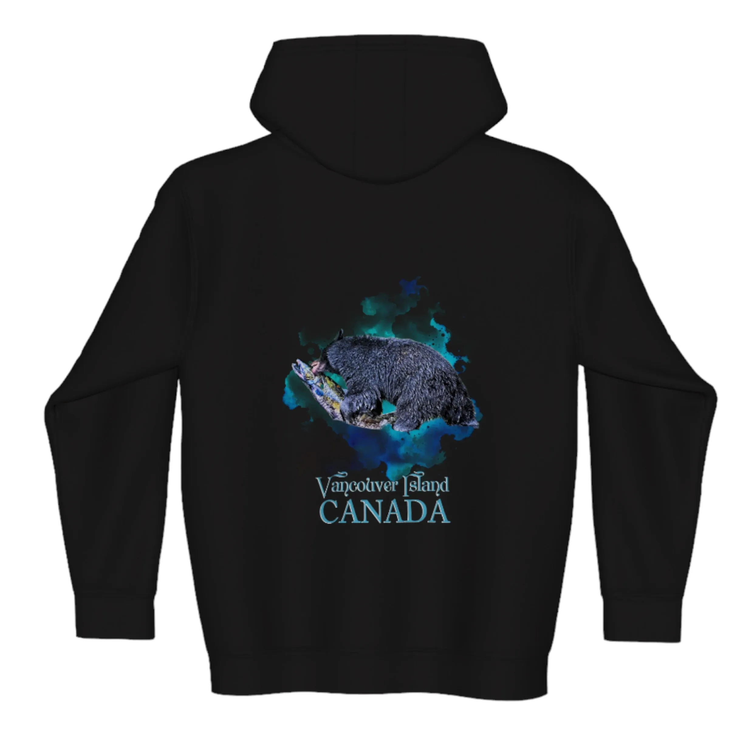 Salmon Bear Vancouver Island Canada Premium Zipper Hoodie