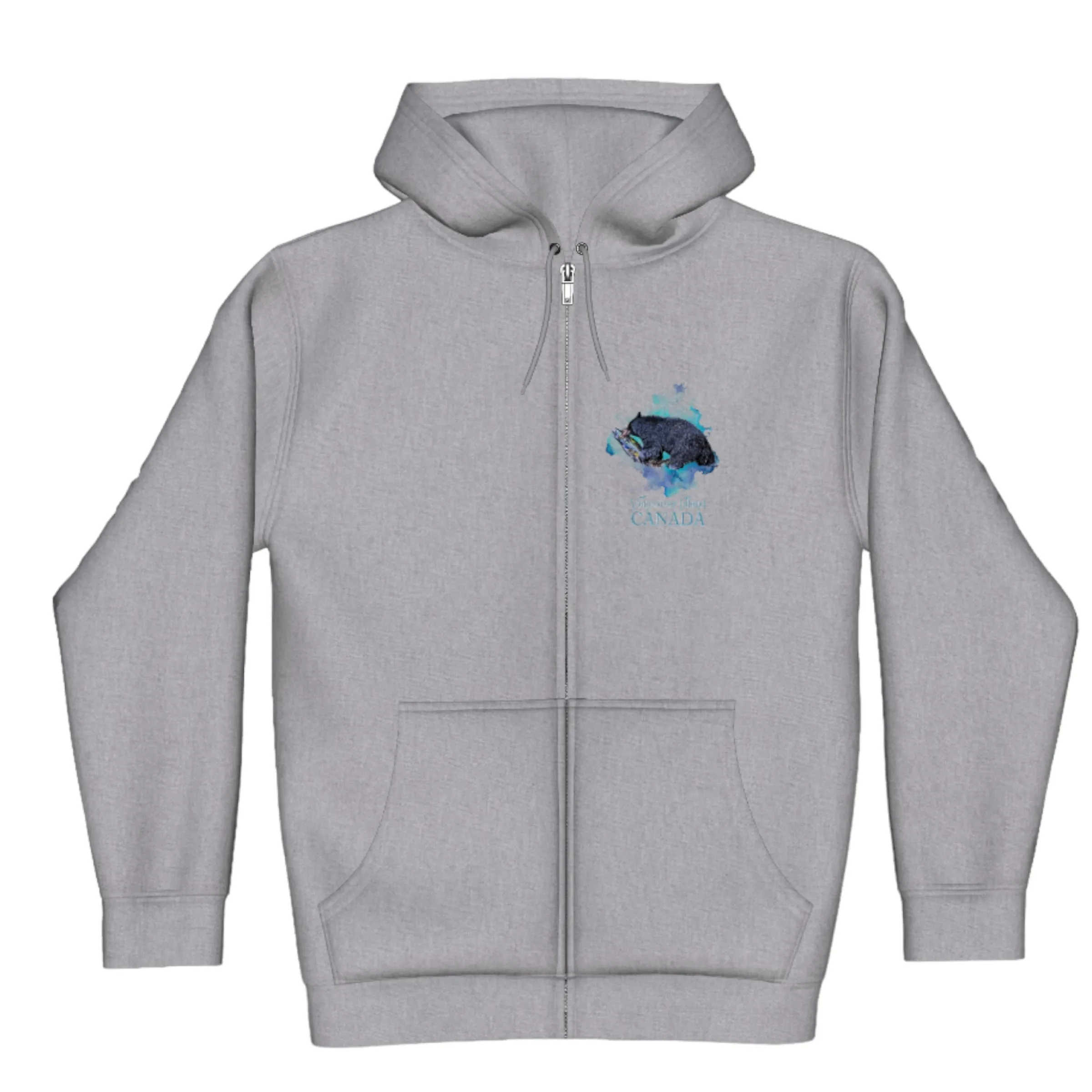 Salmon Bear Vancouver Island Canada Premium Zipper Hoodie