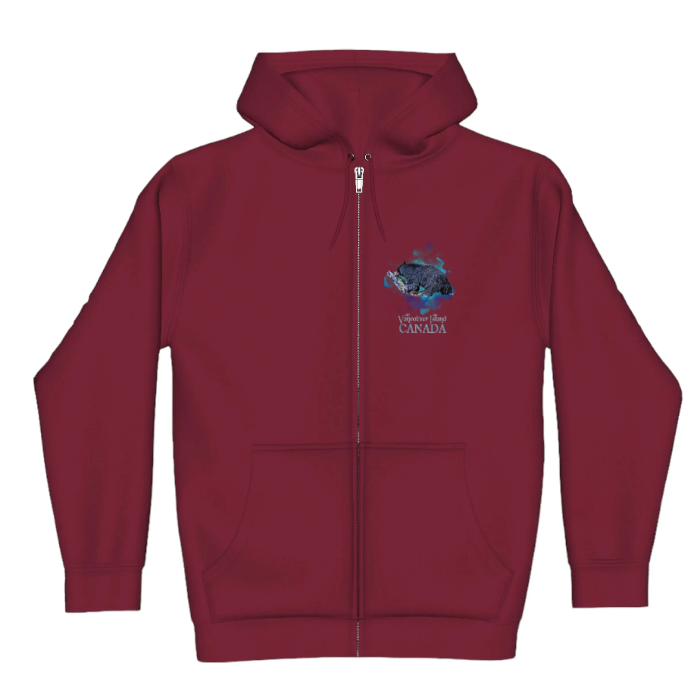Salmon Bear Vancouver Island Canada Premium Zipper Hoodie