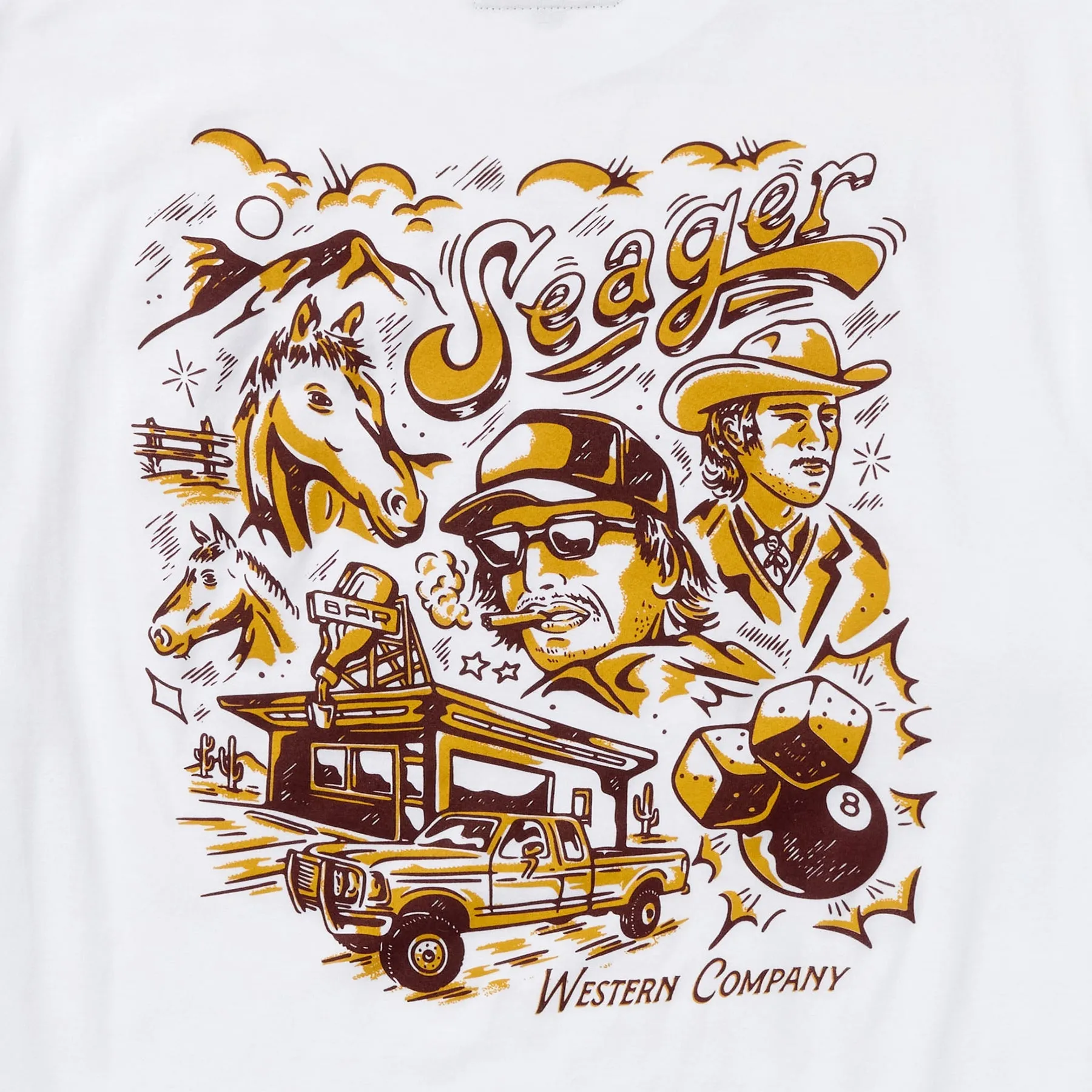 SEAGER BLOWOUT TEE - WHITE