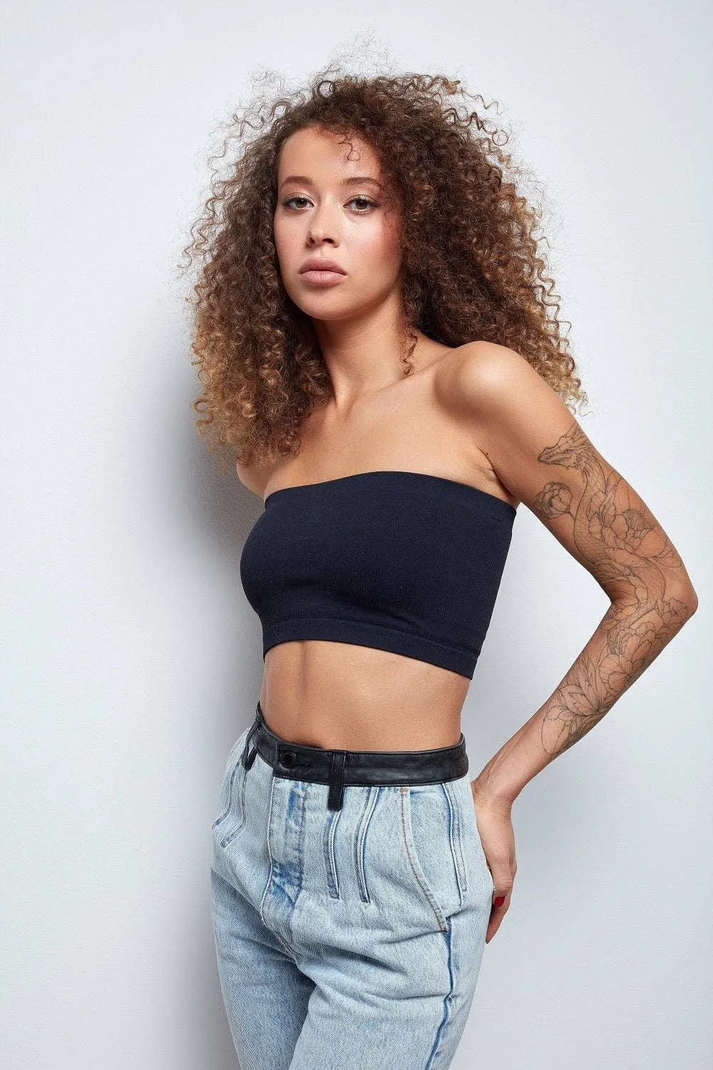 Seamless Double Layered Bandeau Tops SKT3003