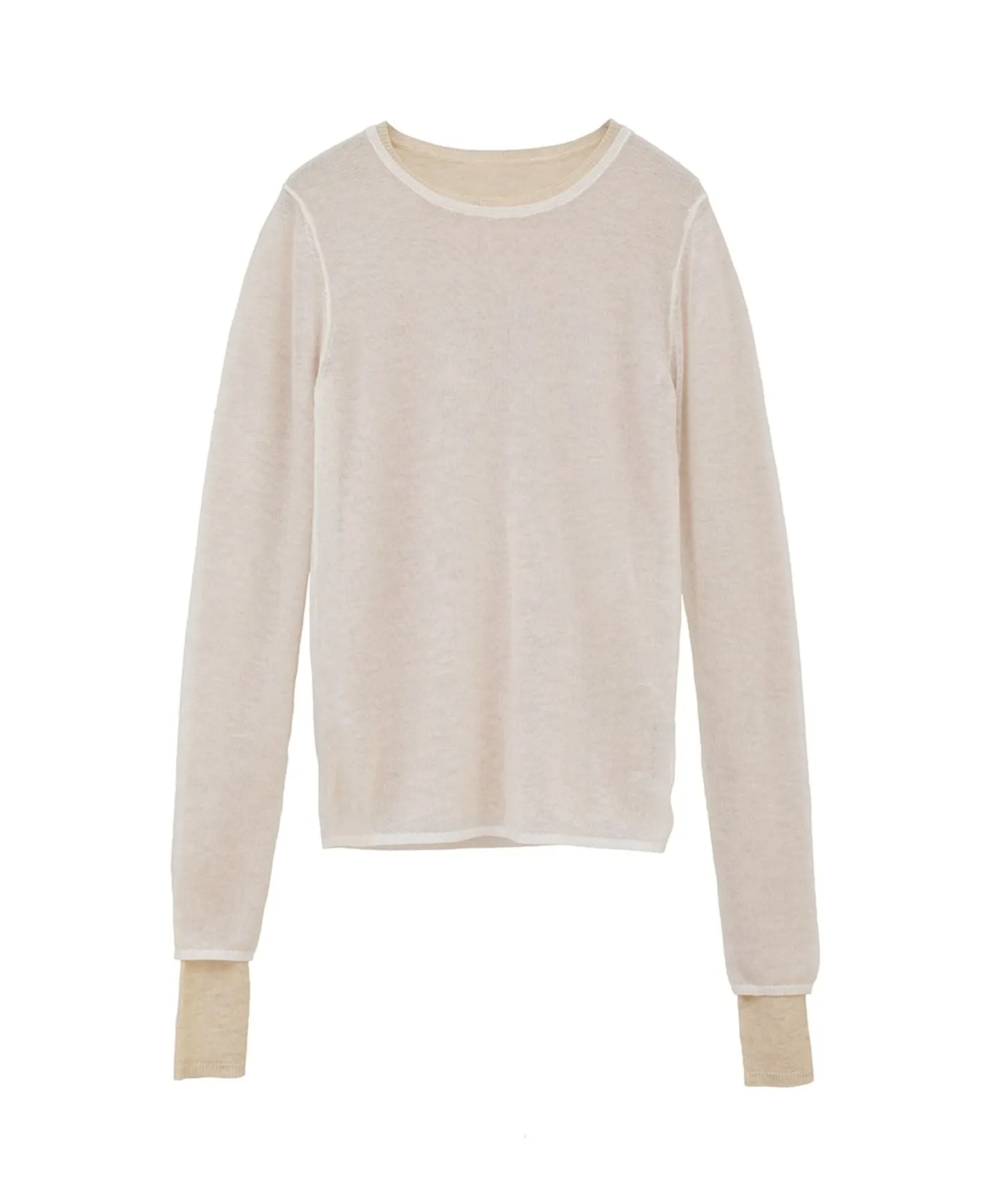 Sheer Layered Knit Tops