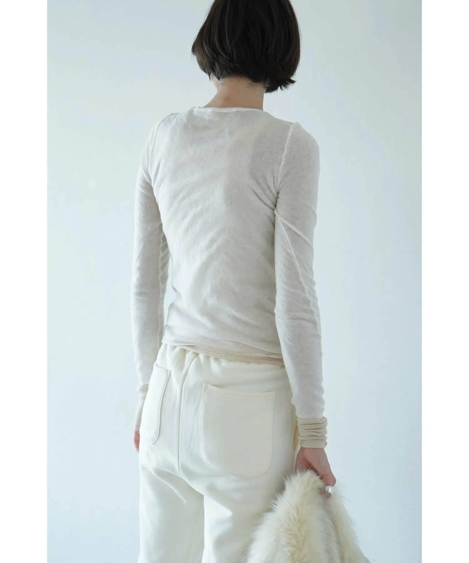 Sheer Layered Knit Tops