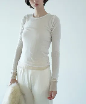 Sheer Layered Knit Tops