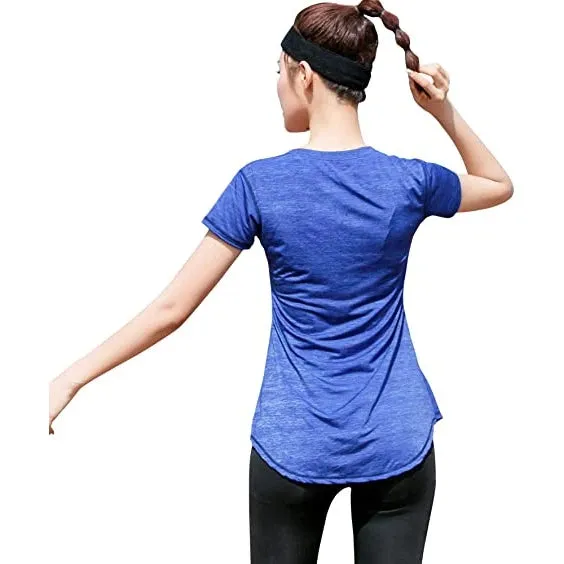Sidiou Group Anniou Breathable Elastic Fitness Top Outdoor UPF 50  Sun Protective Sports Top Quick Dry Yoga Running Training T Shirt