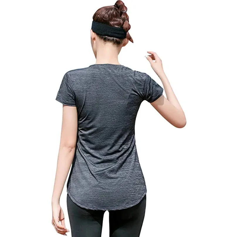 Sidiou Group Anniou Breathable Elastic Fitness Top Outdoor UPF 50  Sun Protective Sports Top Quick Dry Yoga Running Training T Shirt