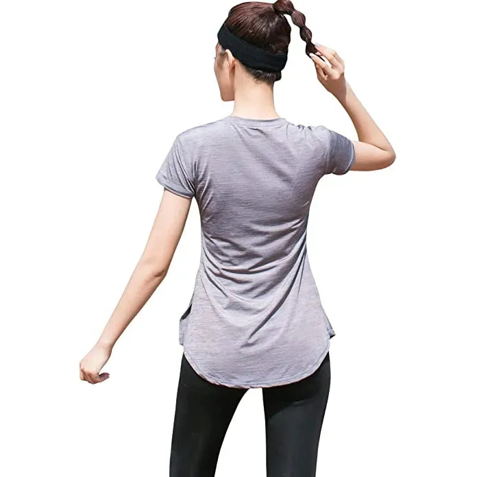 Sidiou Group Anniou Breathable Elastic Fitness Top Outdoor UPF 50  Sun Protective Sports Top Quick Dry Yoga Running Training T Shirt