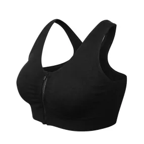 Sidiou Group Sports Bra Front Zip Wear Tops Women Yoga Bra Plus Size Gym Sexy Fitness Clothing