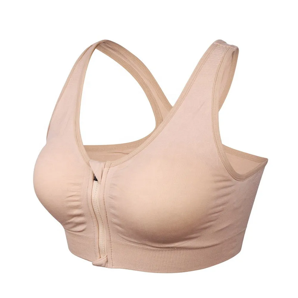 Sidiou Group Sports Bra Front Zip Wear Tops Women Yoga Bra Plus Size Gym Sexy Fitness Clothing